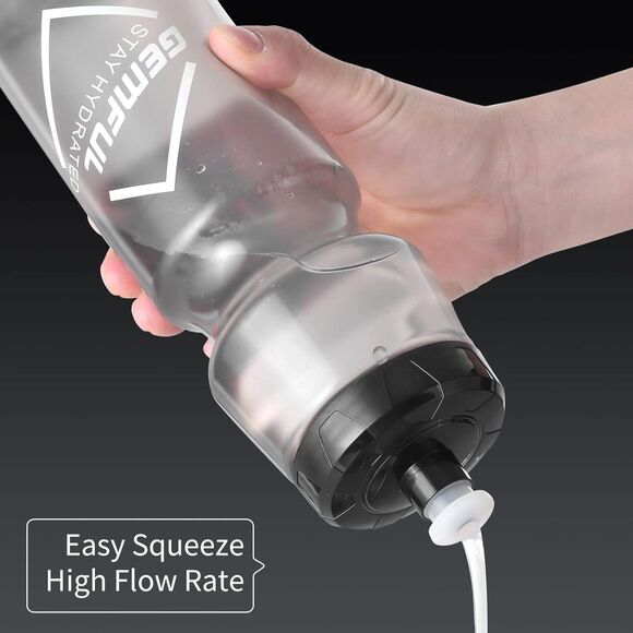 GEMFUL Cycling BPA Free Reusable Water Container 24oz 2 pack (Grey) - Picture 4 of 8